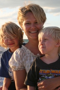 Photo of the author with her sons