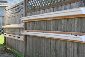 Vinyl gutters used as planters