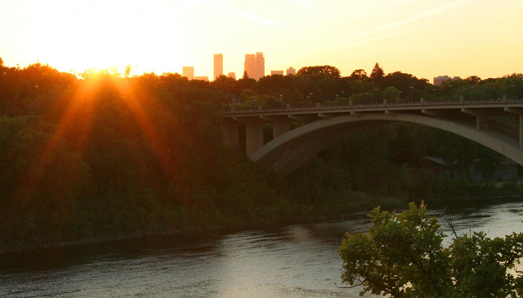 Mississippi River and Minneapolis Skyline