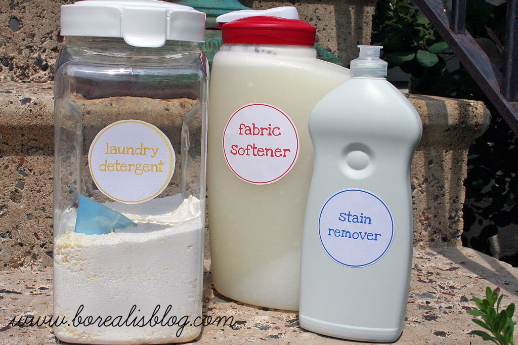 Homemade laundry cleaning supplies