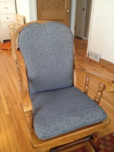 Chair dyed gray with idye