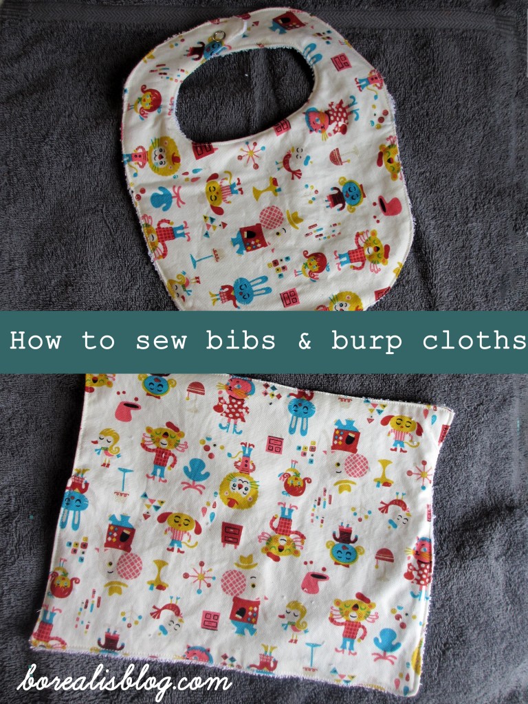 how to sew bibs and burp cloths