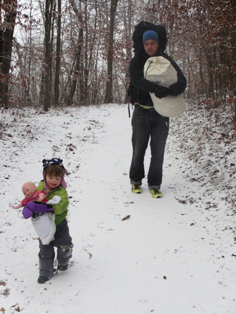 Baby hike at Lake Maria