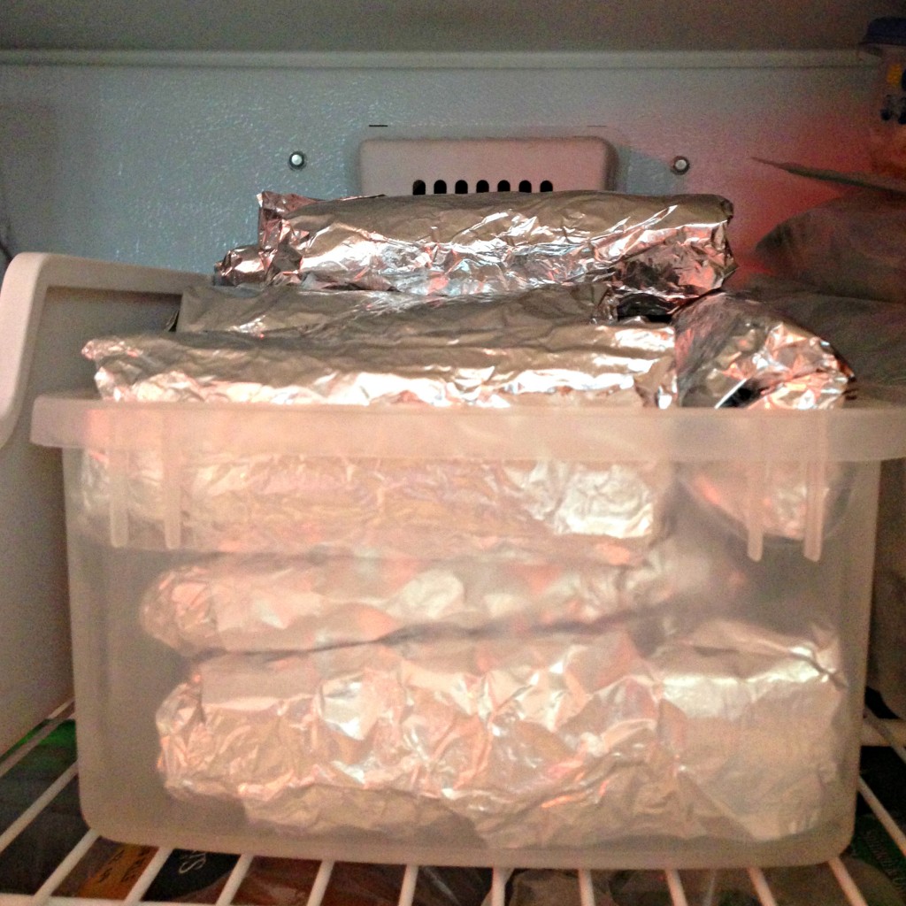 burritos in freezer