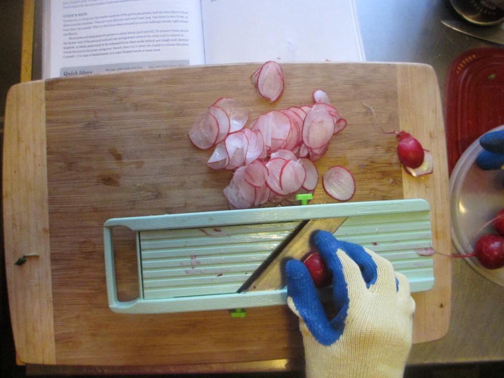 Radish and pea salad