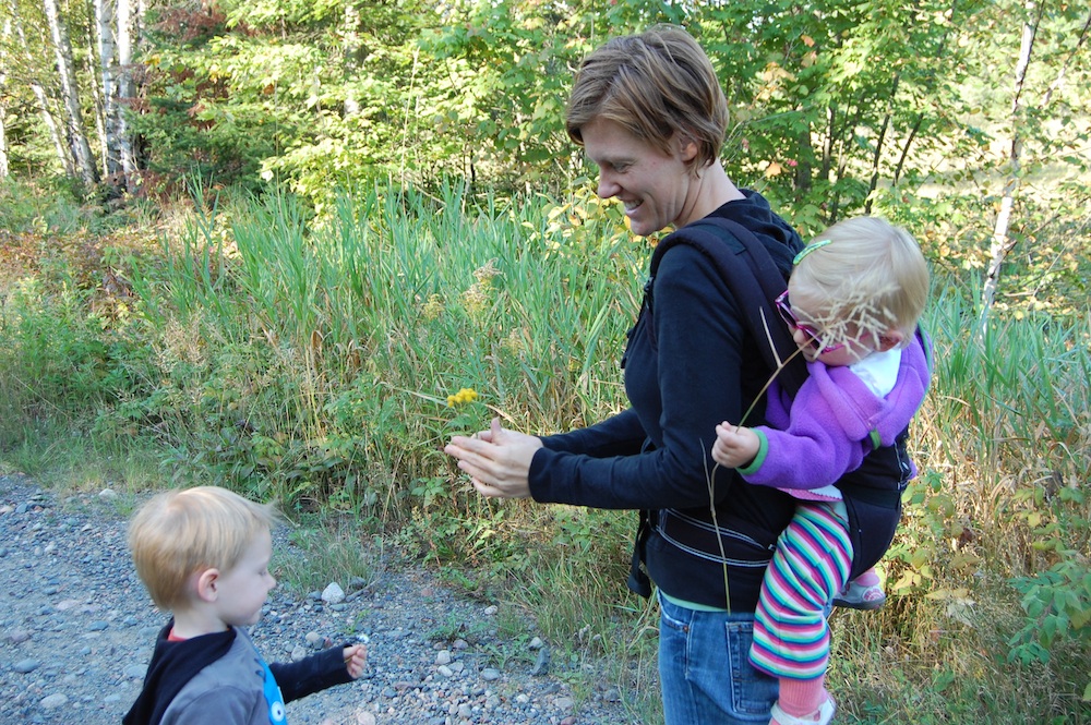 flower hike with toddlers