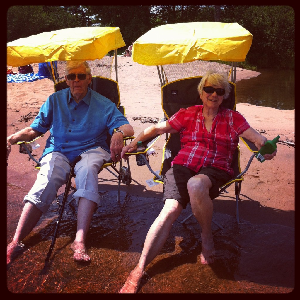 bill and eunice at the beach