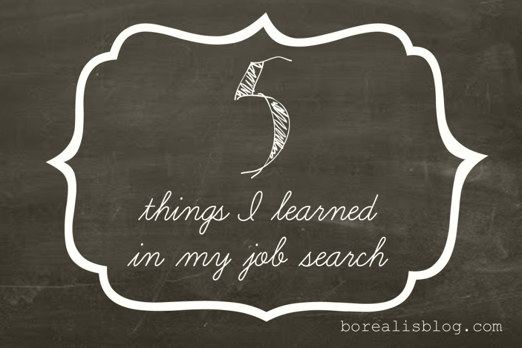 five things I learned in my job search