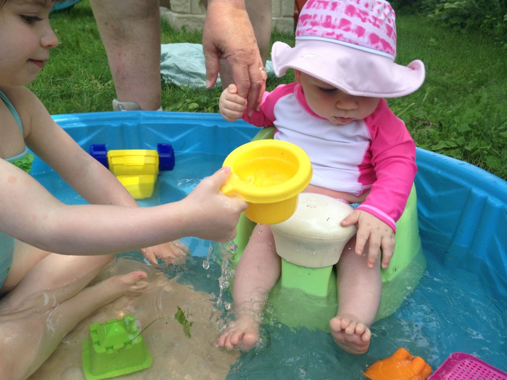 Baby in kiddie pool