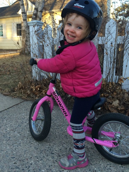 bike riding two year old