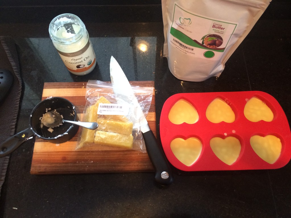 Heart shaped lotion bars