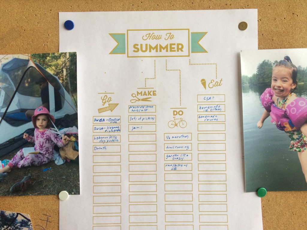 Survive winter by filling out a "How to summer" printable